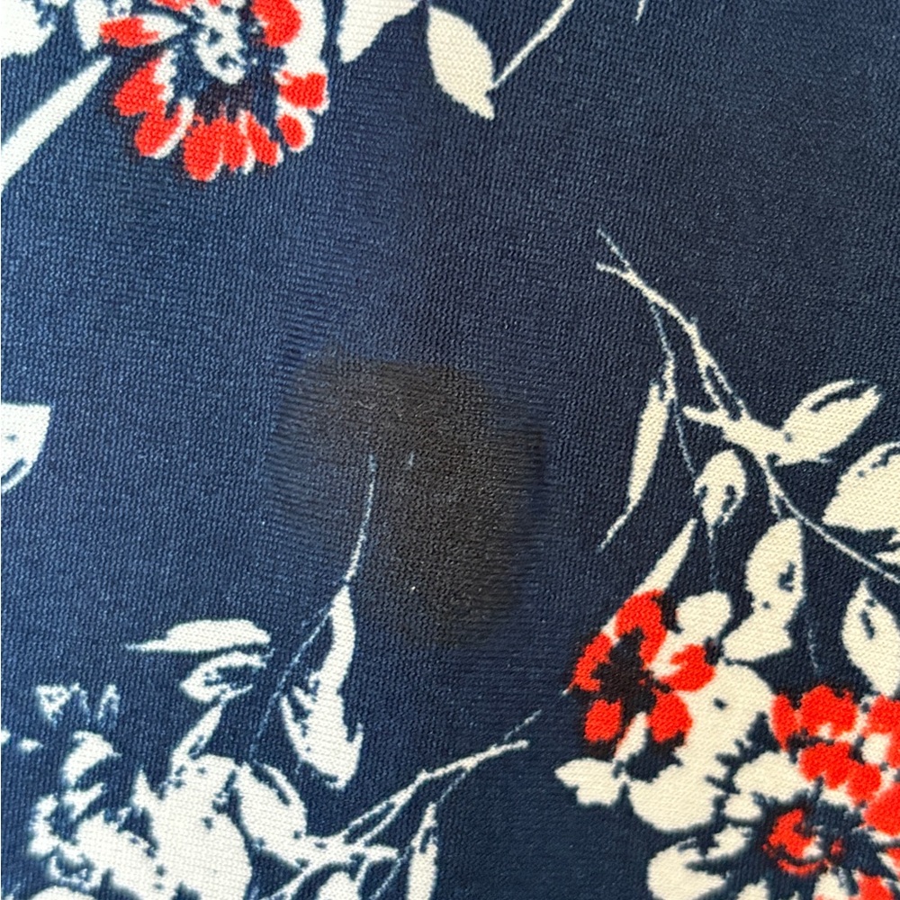 New Directions Blue and Pink Embellished Blouse with Bib Collar - Picture 6 of 8